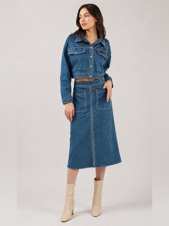En Saison Dresses & Skirts - En Saison Robin Midi Skirt faux suede